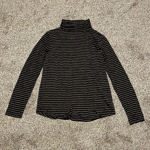 Loft- black with gold stripes turtleneck, size medium